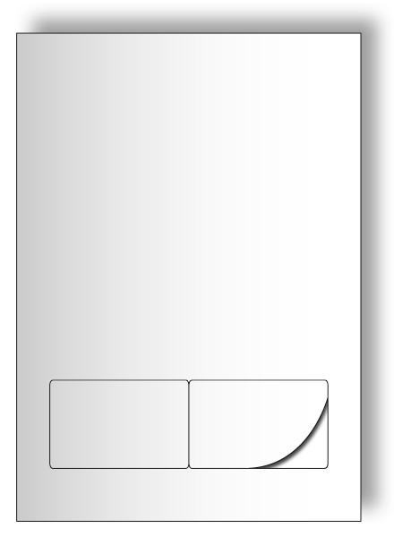 A4 mit integrierter Butterflykarte (90 g), neutral, matte Folie